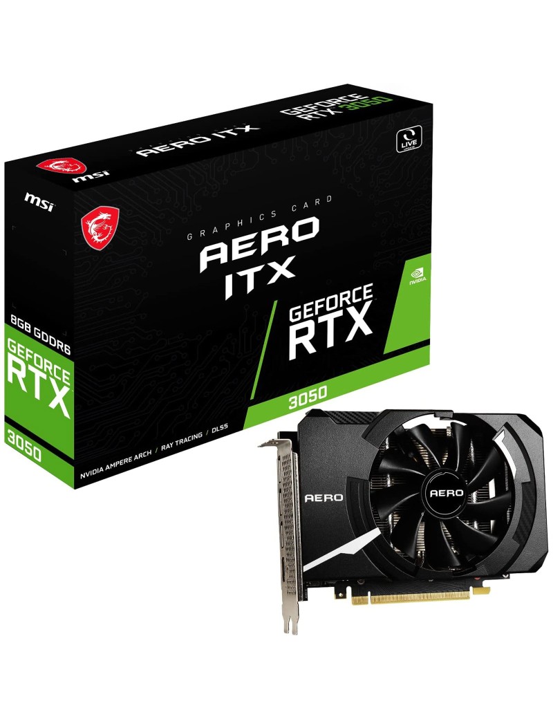 Scheda Video MSI Nvidia GeForce RTX 3050 8GB GDDR6 Aero ITX