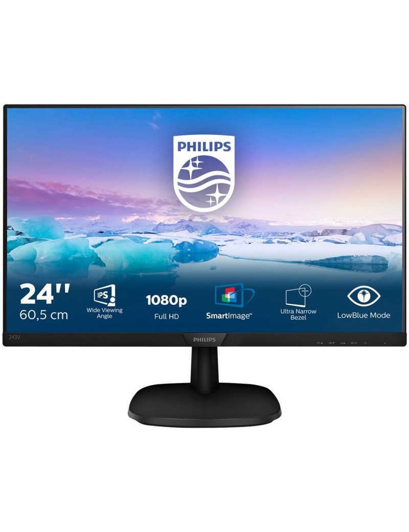 Monitor 24" Philips 243V7QDSB/00 LED IPS Full HD 16:9 HDMI VGA DVI