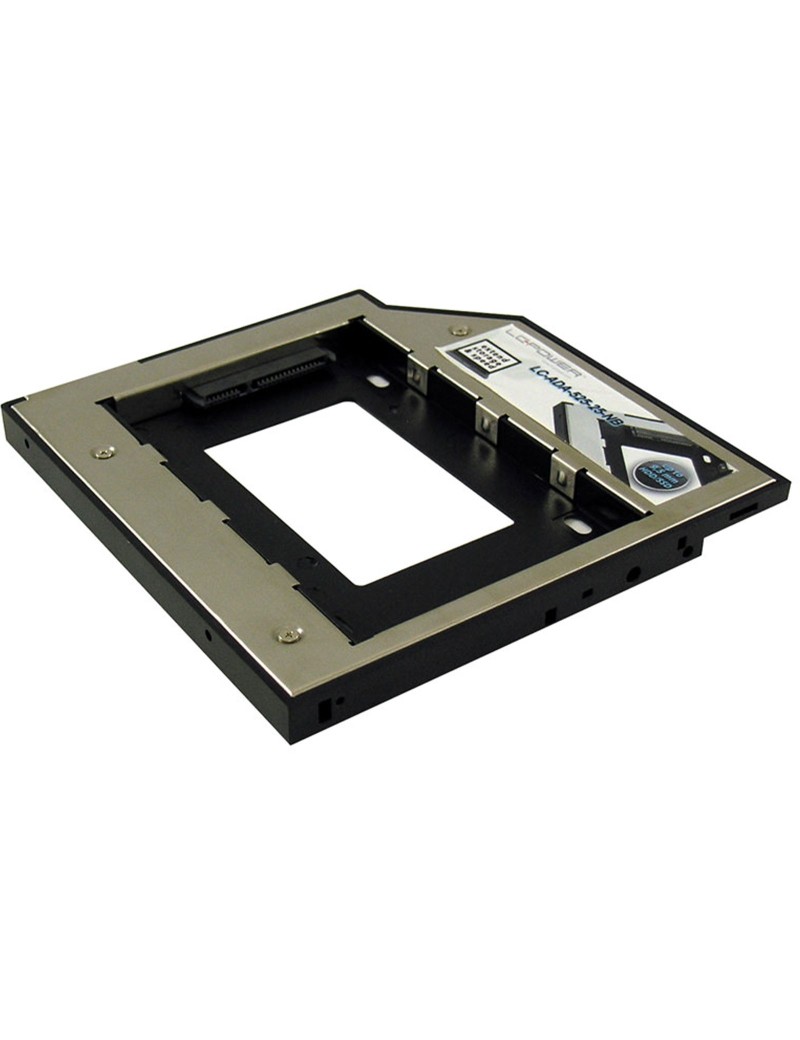 LC-Power Adattatore Drive Bay per Notebook 5.25" slor per SSD HDD 2.5" in sostituzione al lettore LC-ADA-525-25-NB