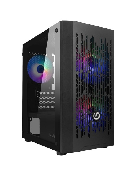 Nuwo Blitz R24 Case Micro-ATX Nero 3 Ventole RGB Rainbow
