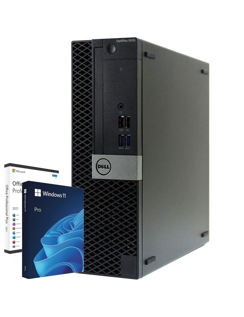 Dell Optiplex 5050 SFF Computer Intel i7-6700 Ram 8GB SSD 240GB Windows 11 Office 2021 (Ricondizionato Grado A)