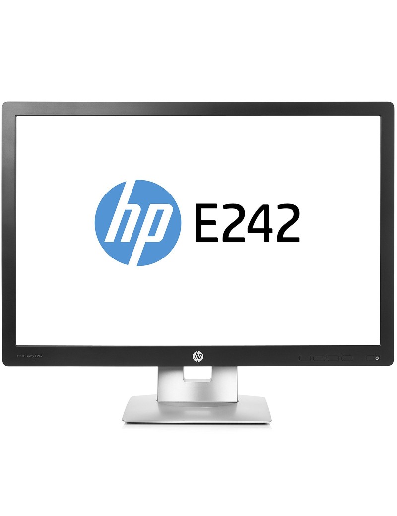 Monitor 24" 16:10 HP Elite Display E242 Full HD IPS VGA HDMI DP Nero (Ricondizionato Grado A)