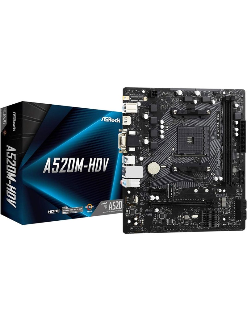 ASRock A520M-HDV Scheda Madre Socket AMD AM4