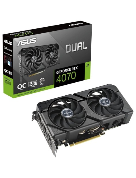 Scheda Video Asus Nvidia GeForce RTX 4070 12GB GDDR6X Dual EVO OC