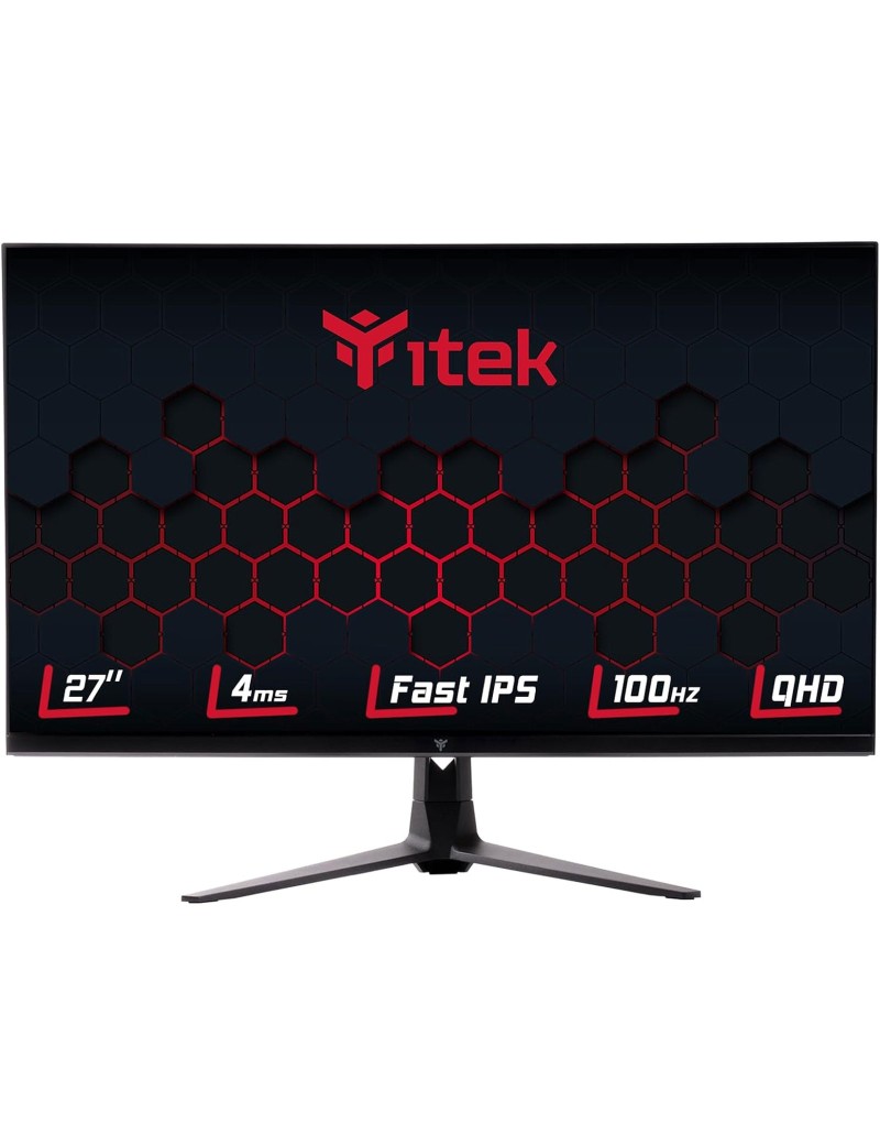ITEK Monitor GGF 27" 2K, WQHD 2560x1440, IPS, 100Hz, 16:9, 4ms OD, 2 x HDMI, DP, Speaker, HDR, G- Sync, FreeSync