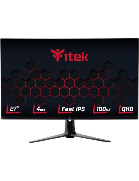 ITEK Monitor GGF 27" 2K, WQHD 2560x1440, IPS, 100Hz, 16:9, 4ms OD, 2 x HDMI, DP, Speaker, HDR, G- Sync, FreeSync