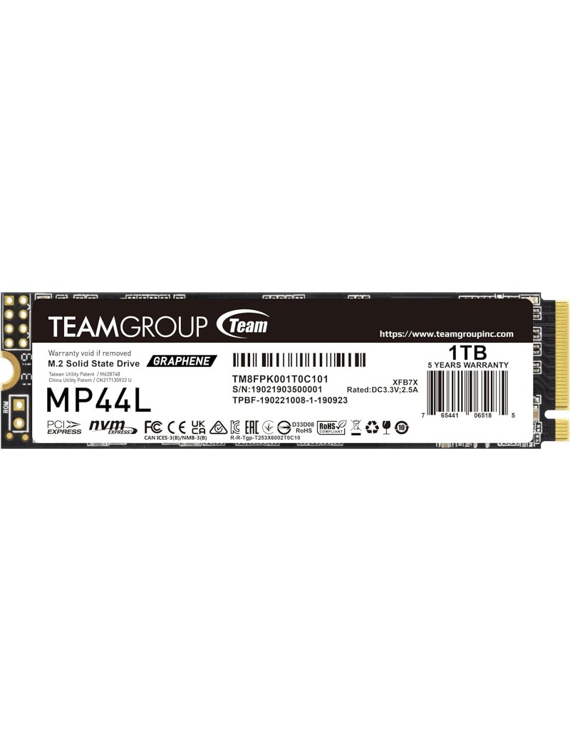 Team Group SSD 1TB MP44L M.2 NVMe PCIe Gen 4.0