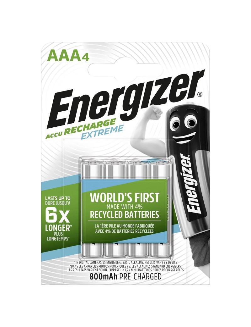Energizer Extreme Recharge 4 Batterie AAA Ministilo Ricaricabili HR03 1.2V