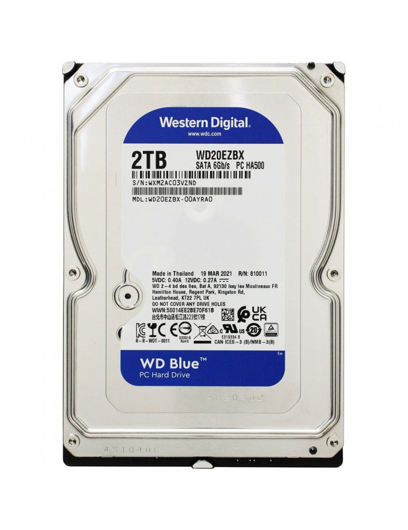 Hard Disk 2TB SATA III 3.5" Western Digital WD Blue WD20EZBX