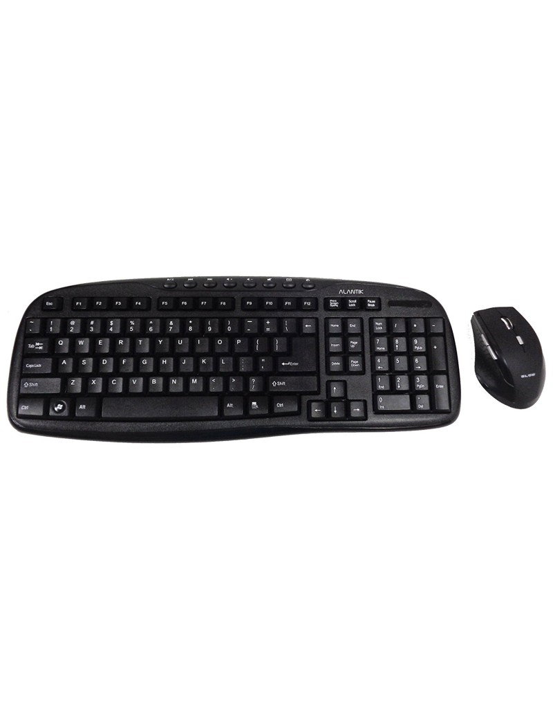Kit Tastiera Mouse Wireless Alantik KBMOW1 Nero
