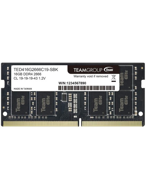 Team Group Memoria RAM DDR4 16GB SODIMM 2666 Mhz TED416G2666C19-S01