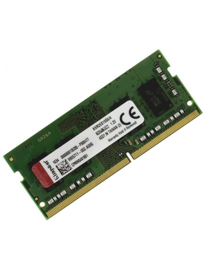 Memoria RAM DDR4 4GB SODIMM Kingston 2666 MHz PC4-21300 CL19 260 Pin 1.2V non-ECC
