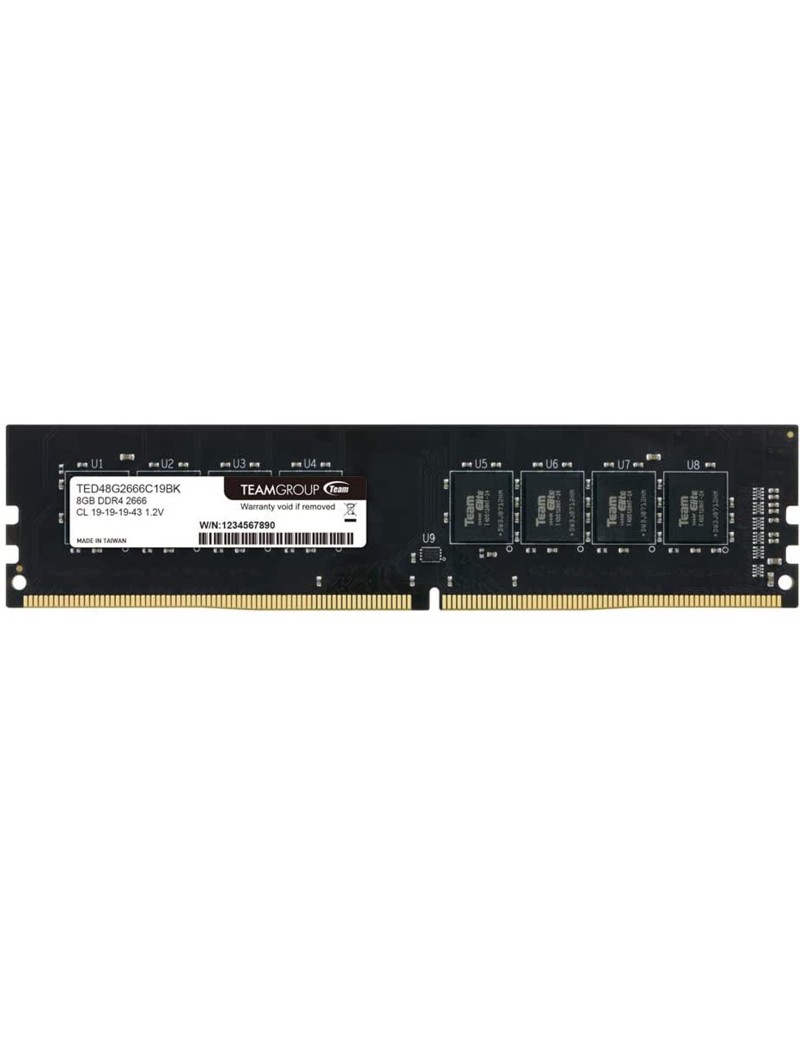 Memoria RAM DDR4 8GB DIMM Team Group 2666 Mhz PC4-21300 CL19 288 Pin