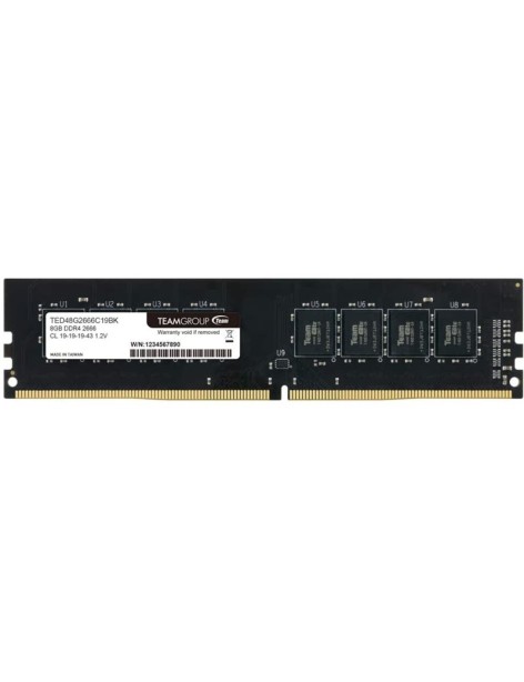 Memoria RAM DDR4 8GB DIMM Team Group 2666 Mhz PC4-21300 CL19 288 Pin