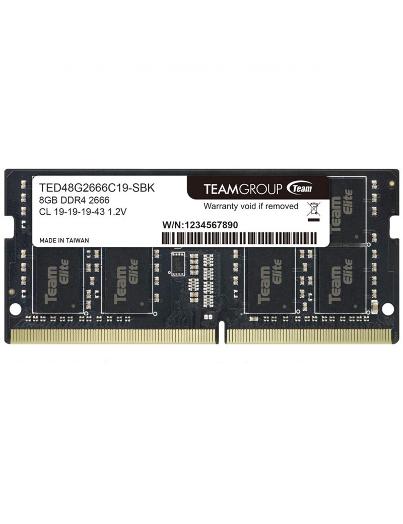 Team Group Memoria RAM DDR4 8GB SODIMM 2666 Mhz TED48G2666C19-S01