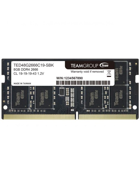 Team Group Memoria RAM DDR4 8GB SODIMM 2666 Mhz TED48G2666C19-S01