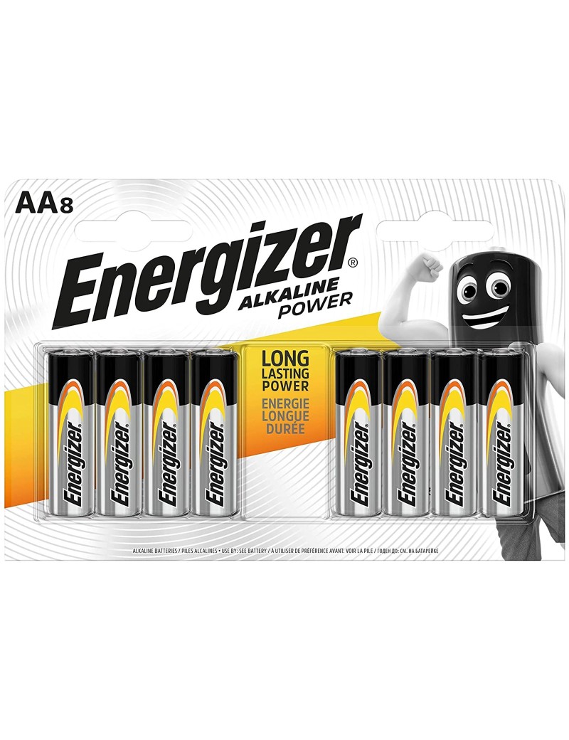 Energizer Alkaline Power 8 Batterie AA Stilo LR6 1.5V
