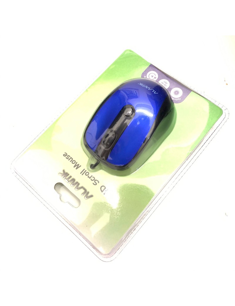 Mouse USB Alantik MOST1B 4 Pulsanti Blu