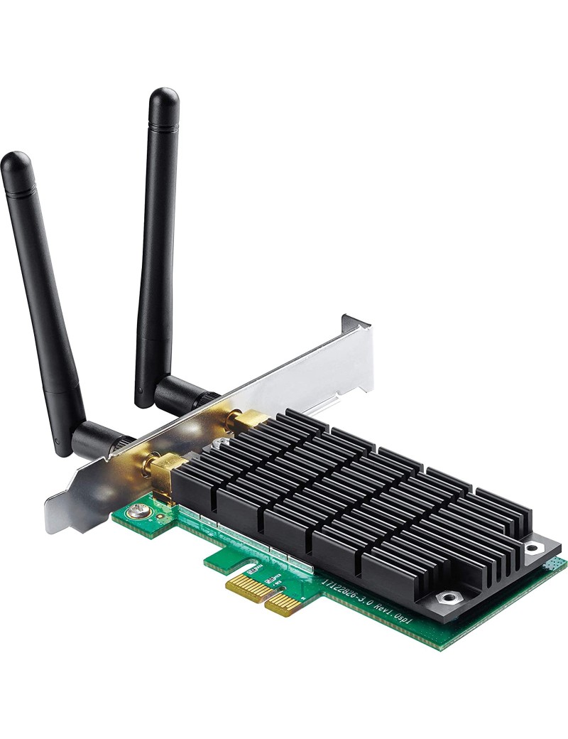 Scheda Di Rete Wireless TP-Link Archer T4E 1200Mbps Dual Band 2.4GHz & 5GHz PCI-Express x1 + Staffa Low Profile