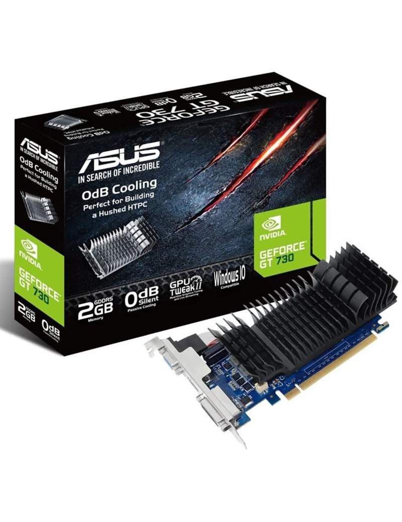 Scheda Video ASUS Nvidia GeForce GT 730 2GB GDDR5 + Staffa Low Profile