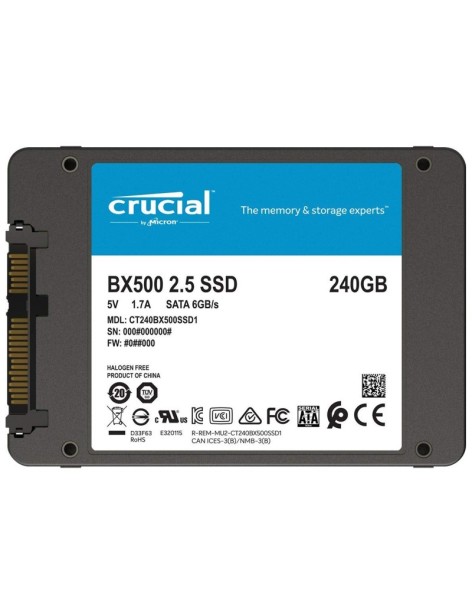 Crucial CT240BX500SSD1 BX500 SSD 240GB SATA 3 2.5"