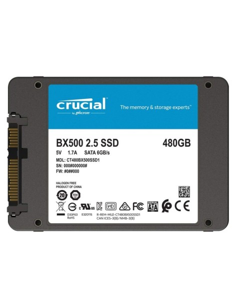 Crucial CT480BX500SSD1 BX500 SSD 480GB SATA 3 2.5"