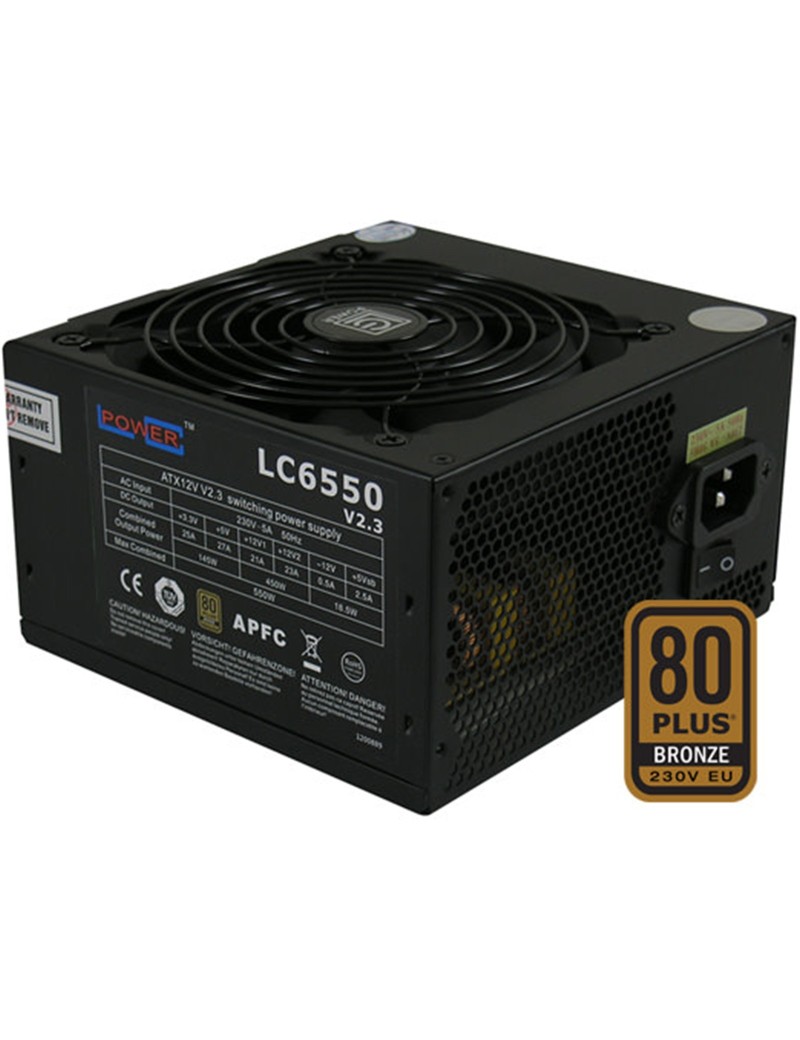 Alimentatore ATX 550W 80 Plus Bronze LC-Power LC6550 Super Silent